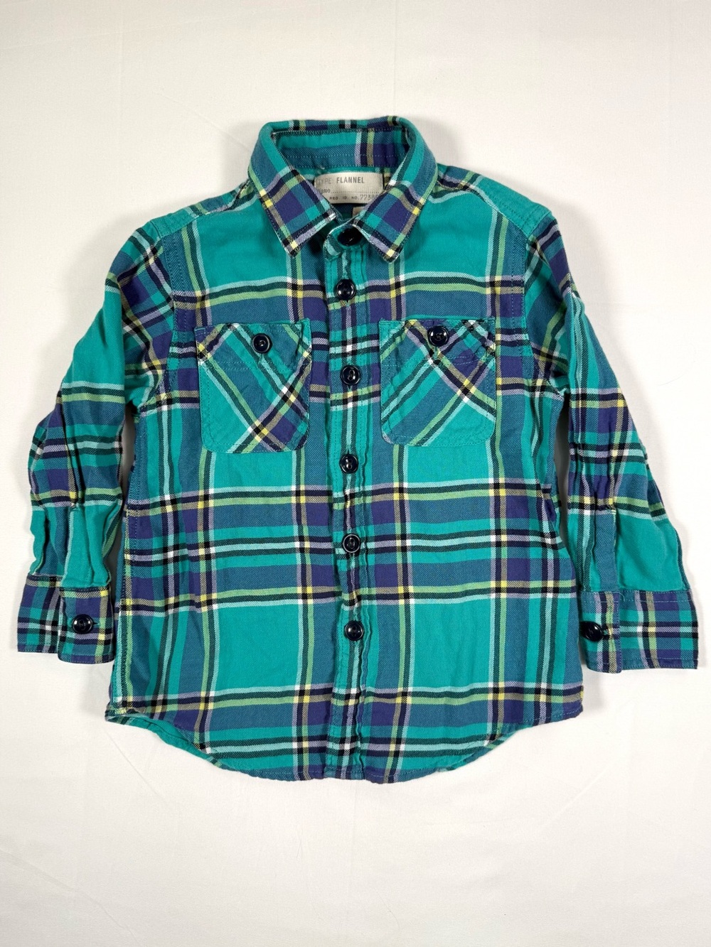 CREWCUTS Girls Plaid Flannel Button Front Shirt 2‎ Preppy Cotton Western Cowgirl